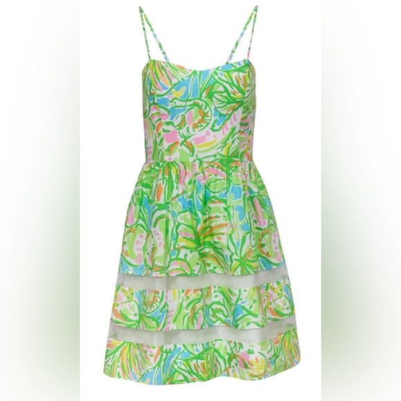 Lilly Pulitzer Size 2 Elephant Ear Spaghetti Strap Ollie Sundress - Picture 1 of 4